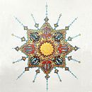 Red, Blue and Gold Shamsa. Un progetto di Pittura, Pattern design, Disegno, Pittura ad acquerello e Illustrazione con inchiostro di Shoshi Pearkes - 24.02.2025