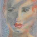 Portrait with hardpastell. Un proyecto de Dibujo artístico, Dibujo, Bellas Artes, Ilustración tradicional y Dibujo de Retrato de vasjucii - 25.02.2025