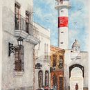 El faro de Rota. Un progetto di Pittura ad acquerello di José Berjano Gil - 26.02.2025