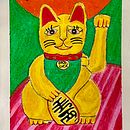 Fortune cat. Un projet de Beaux Arts, Dessin, Dessin au cra, on et Illustration traditionnelle de Lovadina Silvia - 27.02.2025