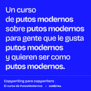 Copywriting para copywriters sobre copywriting al que le gusta el copywriting. . Publicitate, Comunicare, Cop, writing, Stor și telling de Manuel Pacheco Cabañas - 02.27.2025