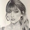 Grafietportrettekening van Taylor Swift. Een project van  Tekening van Rufino Gordillo Moreno - 01.03.2025