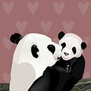 Panda Bears . Ilustrație digitală de Krista Saksone - 03.01.2025