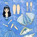 Poupée en papier numérique | Lutin d'eau ✨. Un projet de Illustration numérique, Conception de personnages, Illustration jeunesse, Conception numérique , et Peinture numérique de Dayanna Bustos - 02.03.2025
