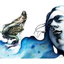 As a Mermaid. Projekt z dziedziny Trad, c, jna ilustracja,  Sztuki piękne, Projektowanie postaci, Malowanie akwarelą, Ilustracje dla dzieci,  R, sunek art, st, czn, Ilustracja w, dawnicza i Zarządzanie portfolio użytkownika James Parisi - 03.03.2025