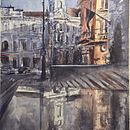 "Mirror of the past Che" by Watercolor Fundamentals: Light and Color. Ilustração arquitetônica, Pintura, e Pintura em aquarela projeto de Aliya Bodnar - 05.03.2025