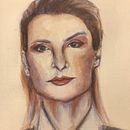 Nawja Nimri. Watercolor Painting, Traditional illustration, and Portrait Drawing project by Mary Barcelona Lebrato - 03.06.2025