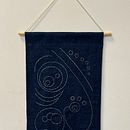 Decoração de parede Sashiko Freedom. Bordado projeto de Daphna Vamos - 08.03.2025