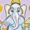 GANESHA. Dibujo Vectorial. Een project van Digitale illustratie y  Ontwerp van David Pérez López - 08.03.2025