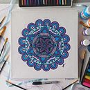 Mandala Chikitos . Pintura Acrílica, Desenho, Pintura, Ilustração tradicional, Design, Criatividade, Desenho artístico, e Teoria da cor projeto de Andrea Elizabeth Pedraza Monter - 12.03.2025