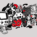 VidéoGames. Een project van  Ontwerp, Digitale illustratie,  Digitaal schilderij y Traditionele illustratie van laurannetheret11 - 12.03.2025