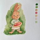 Rabbit character design for the course Character Design Sketchbook: Storytelling with Pencil . % jana_werner tarafından hazırlanan Karakter Tasarımı, Çocuk İllüstras, onu, Renkli Kalem Çizimi, Çizim, Ve Kalem Çizimi projesi - 03.15.2025