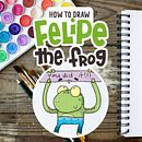 How to Draw Felipe the Frog. Un proyecto de Ilustración tradicional y Dibujo de Rachael Mc Farlane-Francique - 17.03.2025