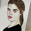 My first watercolour portrait: Mon encore inconnue Ein Projekt aus dem Bereich Aquarellmalerei, Bleistiftzeichnung, Skizzenentwurf, Malerei und Zeichnung von Livinda Christy Monica - 18.03.2025