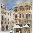 Italy cityscape . Lukisan, Dan Lukisan Cat Air proyek oleh Marietta Mastoropoulou - 03.19.2025