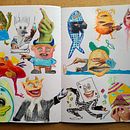 Illustration Techniques applied to Random Figures. Un projet de Beaux Arts, Illustration traditionnelle, Peinture, Créativité , et Carnet de croquis de jutta_loeffler - 25.03.2025