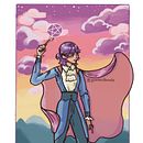 Purple-Hair Magician . Ilustrație digitală, Design de caractere și Desen digital de danialpena2 - 03.27.2025