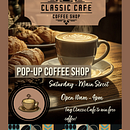 I was tasked with creating a campaign for the grand opening of a new Pop Up coffee shop called the Classic Cafe.  Ein Projekt aus dem Bereich Grafikdesign von Jessica Scribner - 28.03.2025