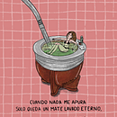 Cuando nada me apura, solo queda un mate lavado eterno. Un projet de B, e dessinée, Dessin, Dessin numérique, Illustration traditionnelle, Illustration numérique, Instagram , et Réseaux sociaux de María Belén Piñeiro - 01.04.2025
