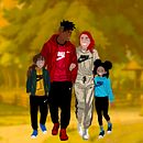 Backgrounds inspirados en familias. Un progetto di Illustrazione digitale di Raúl Canella Vega - 01.04.2025