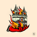 Iglesia de San Francisco de Quito . Ilustrație digitală și Design tatuaj de Alejandro Herrera Tapia - 04.02.2025