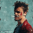 photoshop painting of tyler durden from fight club. Un projet de Dessin de portrait, Illustration numérique , et Peinture numérique de joel da silva - 03.04.2025