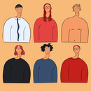 Introvert Collection. Un projet de Illustration numérique , et Conception de personnages de Sofiia Aksonova - 08.04.2025