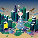 Bubble City. Un progetto di Animazione, Graphic design, Illustrazione tradizionale, Motion graphics e Illustrazione animata di Juan Fernández Etchegaray - 08.04.2025