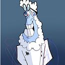 PF: Yeti cientifico "Dr. Blue Ice". Drawing, Character Design, and Traditional illustration project by Fredy Roa - 04.09.2025