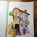 Contry house . Ilustrasi Arsitektur, Menggambar, Ilustrasi Tinta, Buku sketsa, Dan Membuat sketsa proyek oleh giovza - 04.11.2025