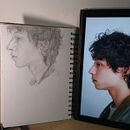 Retratos Antes e Depois do Curso. Projekt z dziedziny  R, sunek art, st, czn,  R, sunek, Portret, Sketchbook i Sketching użytkownika Manoela Andrade - 12.04.2025