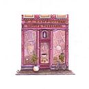A cafe front. Een project van  Architecturale illustratie,  Tekening, Schilderij y Aquarelschilderen van Sofia P. - 13.04.2025