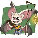 Zuzaril, the Batfolk Cleric. Un proyecto de Ilustración digital, Dibujo y Diseño de personajes de Jess Ortiz - 16.04.2025
