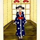 Gentle steps of a Japanese girl . Artes plásticas, Pintura guache, Ilustração tradicional, e Pintura projeto de Marta Nielsen - 16.04.2025