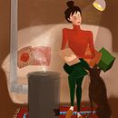 Winter Night. Digital Illustration project by Parastoo Pakzad - 04.17.2025