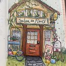 Salon des Fleurs. Un proyecto de Ilustración arquitectónica, Dibujo, Ilustración con tinta, Sketchbook y Bocetado de cbryller - 18.04.2025