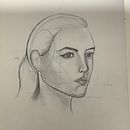 Boceto de lado. Artistic Drawing, Drawing, Portrait Drawing, Sketchbook, and Sketching project by Rebeca -* - 04.19.2025