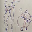 Dorito as an UwU catboy. Un projet de Dessin, Dessin anatomique, Beaux Arts, Carnet de croquis , et Esquisse  de f_dias - 20.04.2025
