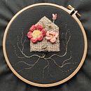 Un viaje de texturas, hilos y raíces: bordado floral. Un proyecto de Bordado, Bocetado, Ilustración tradicional, Dibujo, Artesanía, DIY, Creatividad, Tejido, Ilustración botánica, Diseño floral y vegetal de itzihernando - 22.04.2025