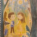 Une illustration pour les enfants dans une forêt magique.. Un projet de Aquarelle de amandroozzo - 22.04.2025