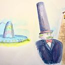 Kapelusze Pana Givy – proces krok po kroku. Projekt z dziedziny Trad, c, jna ilustracja,  R, sunek atramentem, Ilustracje dla dzieci, Sketchbook i Sketching użytkownika Alicia Copstein Mercado - 22.04.2025