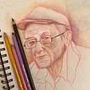 Arrugas Ein Projekt aus dem Bereich Zeichnen mit Buntstiften, Zeichnung, Porträtzeichnung und Sketchbook von Mauricio Villalba - 23.04.2025