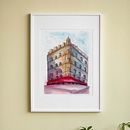 Edificio del curso. Drawing, Watercolor Painting, Architectural Illustration, Sketchbook, Ink Illustration, and Sketching project by Patricia Calzado Sierra - 04.23.2025