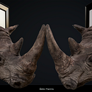 Moldura de rinoceronte 3D. 3D, Digital Drawing, 3D Design, 3D Modeling, To, and Design project by Beto Marins - 04.25.2025