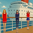 navy aesthetic. Een project van  Schetsen, Digitale tekening,  Modeontwerp, Traditionele illustratie y Mode-illustratie van Viviany Pancera - 30.04.2025