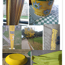 trabajo 1 collage amarillo. Un projet de Dessin, Dessin au cra, on, Design  et Illustration traditionnelle de clauuarras - 30.04.2025