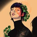 Girl. Un progetto di Illustrazione tradizionale, Illustrazione vettoriale, Disegno di ritratti e Illustrazione digitale di Hind Abdolddin - 01.05.2025