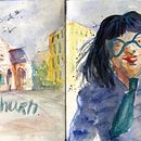 My project for Artistic Watercolour Sketching. Projekt z dziedziny Sketching, Kreat, wność,  R, sunek, Trad, c, jna ilustracja, Malowanie akwarelą i Sketchbook użytkownika Janet Evans - 02.05.2025