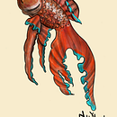 Golden fish . % Camila Geering tarafından hazırlanan Botanik İllüstras, on, Çizim, Geleneksel illüstras, on, Doğalcı İllüstras, on, Ve Dövme Tasarımı projesi - 05.03.2025