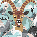 Alpine Animals. Graphic Design, Traditional illustration, Digital Illustration, and Vector Illustration project by marion.bobst - 05.04.2025